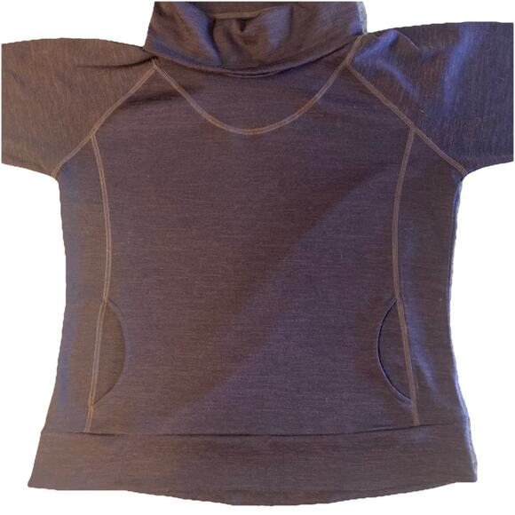 Kuhl Lea Pullover Cowl Neck Kangaroo Pocket Knit Burgandy Outdoors Women’s XL - Picture 4 of 14